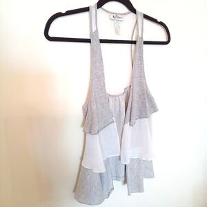 Vintage Self Esteem Women's Open Front Mixed Medium Lightweight Tiered Vest